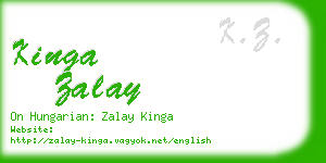 kinga zalay business card